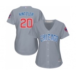 Women's Chicago Cubs #20 Brandon Kintzler Authentic Grey Road Baseball Jersey