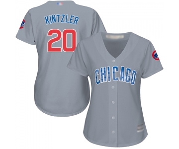 Women's Chicago Cubs #20 Brandon Kintzler Authentic Grey Road Baseball Jersey