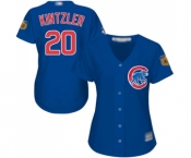 Women's Chicago Cubs #20 Brandon Kintzler Authentic Royal Blue Alternate Baseball Jersey