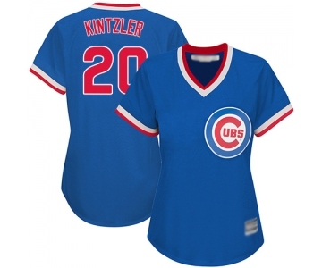 Women's Chicago Cubs #20 Brandon Kintzler Authentic Royal Blue Cooperstown Baseball Jersey