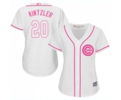 Women's Chicago Cubs #20 Brandon Kintzler Authentic White Fashion Baseball Jersey