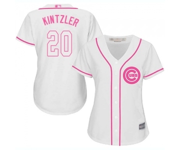 Women's Chicago Cubs #20 Brandon Kintzler Authentic White Fashion Baseball Jersey