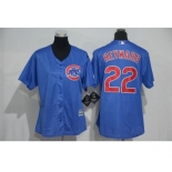 Women's Chicago Cubs #22 Addison Russell Majestic Blue Cool Base Player Jersey