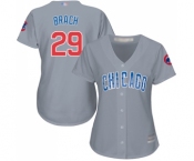 Women's Chicago Cubs #29 Brad Brach Authentic Grey Road Baseball Jersey