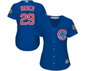 Women's Chicago Cubs #29 Brad Brach Authentic Royal Blue Alternate Baseball Jersey