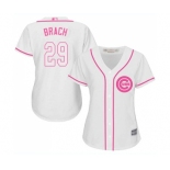 Women's Chicago Cubs #29 Brad Brach Authentic White Fashion Baseball Jersey