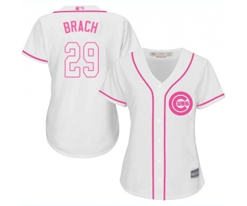 Women's Chicago Cubs #29 Brad Brach Authentic White Fashion Baseball Jersey