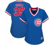 Women's Chicago Cubs #35 Cole Hamels Authentic Royal Blue Cooperstown Baseball Jersey