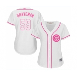 Women's Chicago Cubs #59 Kendall Graveman Authentic White Fashion Baseball Jersey