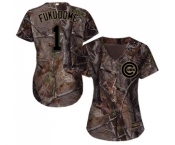 Women's Majestic Chicago Cubs #1 Kosuke Fukudome Authentic Camo Realtree Collection Flex Base MLB Jersey