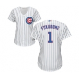 Women's Majestic Chicago Cubs #1 Kosuke Fukudome Authentic White Home Cool Base MLB Jersey