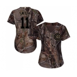 Women's Majestic Chicago Cubs #11 Drew Smyly Authentic Camo Realtree Collection Flex Base MLB Jersey