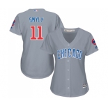 Women's Majestic Chicago Cubs #11 Drew Smyly Authentic Grey Road MLB Jersey