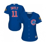 Women's Majestic Chicago Cubs #11 Drew Smyly Authentic Royal Blue Alternate MLB Jersey