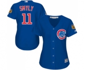 Women's Majestic Chicago Cubs #11 Drew Smyly Authentic Royal Blue Alternate MLB Jersey