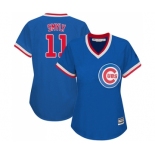 Women's Majestic Chicago Cubs #11 Drew Smyly Authentic Royal Blue Cooperstown MLB Jersey