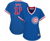 Women's Majestic Chicago Cubs #11 Drew Smyly Authentic Royal Blue Cooperstown MLB Jersey