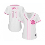 Women's Majestic Chicago Cubs #11 Drew Smyly Authentic White Fashion MLB Jersey