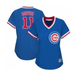 Women's Majestic Chicago Cubs #11 Yu Darvish Authentic Royal Blue Cooperstown MLB Jerse