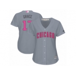 Women's Majestic Chicago Cubs #17 Mark Grace Authentic Grey Mother's Day Cool Base MLB Jersey