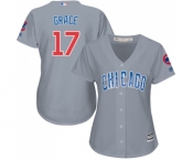 Women's Majestic Chicago Cubs #17 Mark Grace Authentic Grey Road MLB Jersey