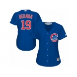 Women's Majestic Chicago Cubs #19 Koji Uehara Replica Royal Blue Alternate MLB Jersey