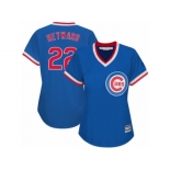 Women's Majestic Chicago Cubs #22 Jason Heyward Authentic Royal Blue Cooperstown MLB Jersey