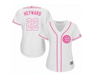 Women's Majestic Chicago Cubs #22 Jason Heyward Authentic White Fashion MLB Jersey