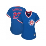 Women's Majestic Chicago Cubs #23 Ryne Sandberg Authentic Royal Blue Cooperstown MLB Jersey