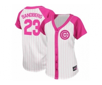 Women's Majestic Chicago Cubs #23 Ryne Sandberg Replica White