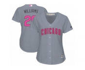 Women's Majestic Chicago Cubs #26 Billy Williams Authentic Grey Mother's Day Cool Base MLB Jersey