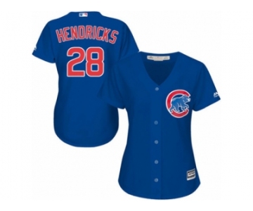 Women's Majestic Chicago Cubs #28 Kyle Hendricks Authentic Royal Blue Alternate MLB Jersey