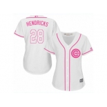 Women's Majestic Chicago Cubs #28 Kyle Hendricks Authentic White Fashion MLB Jersey