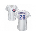 Women's Majestic Chicago Cubs #28 Kyle Hendricks Authentic White Home Cool Base MLB Jersey