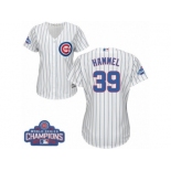 Women's Majestic Chicago Cubs #39 Jason Hammel Authentic White Home 2016 World Series Champions Cool Base MLB Jersey