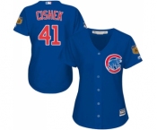 Women's Majestic Chicago Cubs #41 Steve Cishek Authentic Royal Blue Alternate MLB Jersey