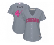 Women's Majestic Chicago Cubs #44 Anthony Rizzo Authentic Grey Mother's Day Cool Base MLB Jersey