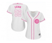 Women's Majestic Chicago Cubs #52 Justin Grimm Replica White Fashion MLB Jersey