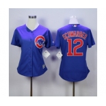 women mlb jerseys chicago cubs #12 schwarber blue[schwarber]