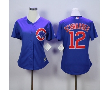 women mlb jerseys chicago cubs #12 schwarber blue[schwarber]