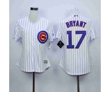 women mlb jerseys chicago cubs #17 bryant white(blue strip)[bryant]