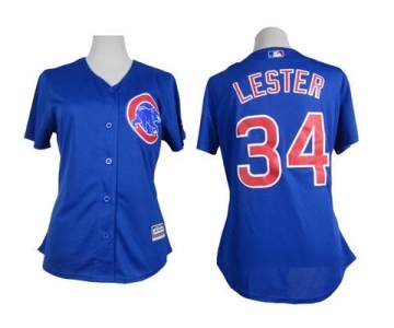 women mlb jerseys chicago cubs #34 lester blue[lester]