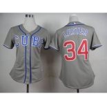 women mlb jerseys chicago cubs #34 lester grey[lester]