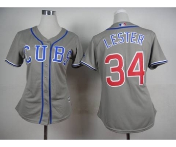 women mlb jerseys chicago cubs #34 lester grey[lester]