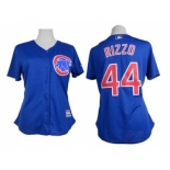 women mlb jerseys chicago cubs #44 rizzo blue