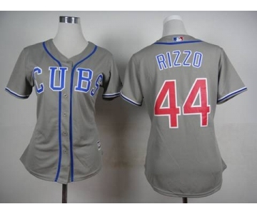 women mlb jerseys chicago cubs #44 rizzo grey