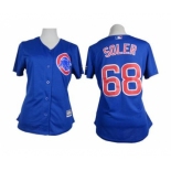 women mlb jerseys chicago cubs #68 soler blue