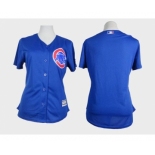 women mlb jerseys chicago cubs blank blue