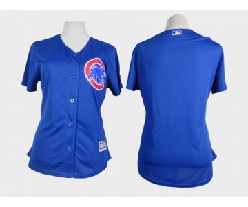 women mlb jerseys chicago cubs blank blue