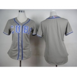 women mlb jerseys chicago cubs blank grey